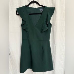 French Connection Bayou Green Vneck Dress
